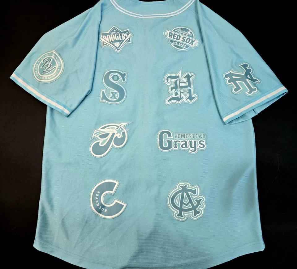 Headgear Classics Liga Negra Camiseta Azul de Béisbol A.L. Parche con el logotipo de Teams - grande Foto 2 de 4