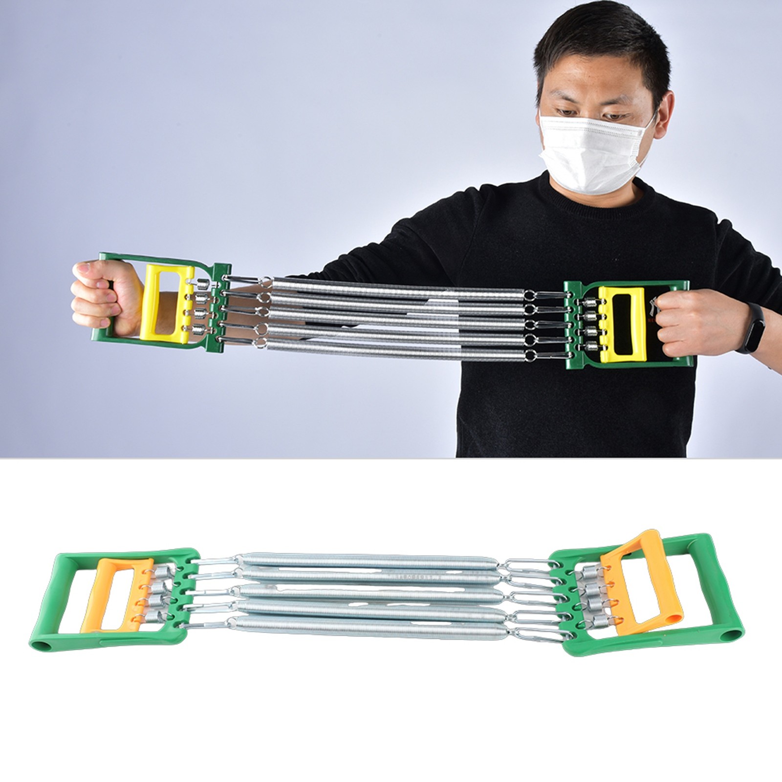New Spring Steels Fitness Dual Use Chest Expander Arm Chest Developer Exercise