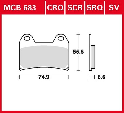 TRW Bremsbelag Hyper Carbon (für: Aprilia RS 250 LD 98-02 vorne )