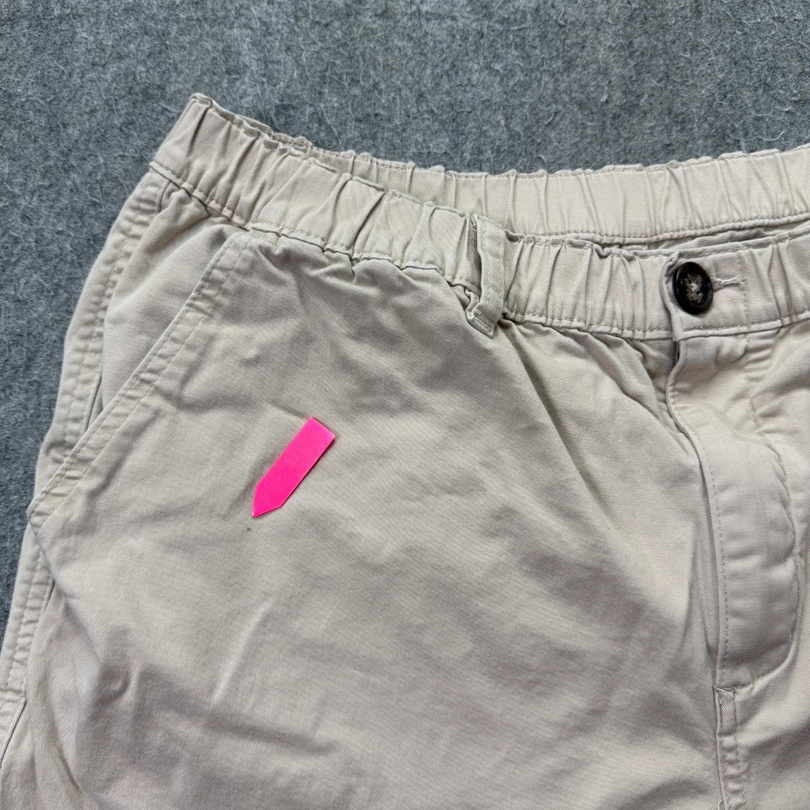 Chubbies Staples Shorts Men L Beige Khaki 5.5" Elastic Regular Fit Stretch b180