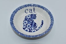 Burleigh Calico Blue Cat Ceramic Bowl 12cm Diameter