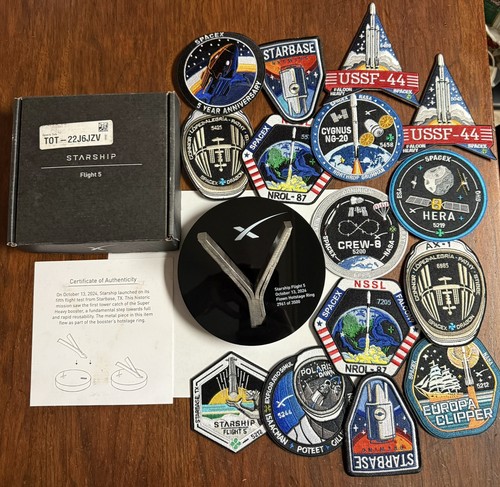 SPACE X SPACE FLOWN HOTSTAGE RING collector piece Employee Exclusive patches