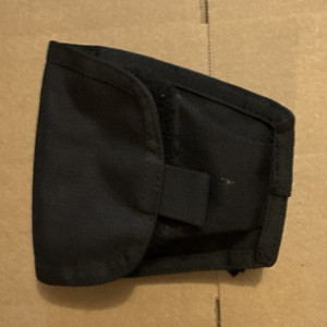 Black Tactical MOLLE Pouch, Hook & Loop Flap, Snap Closure, 1 Capacity, 1 Pocket