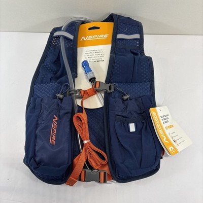 NSPIRE Nathan Backpack Hydration Bladder 1.5L Blue Orange Running Biking Hiking