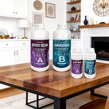 LOVFEN52oz Crystal Clear Epoxy Resin Kit for Table Top Epoxy Resin - 1.5L