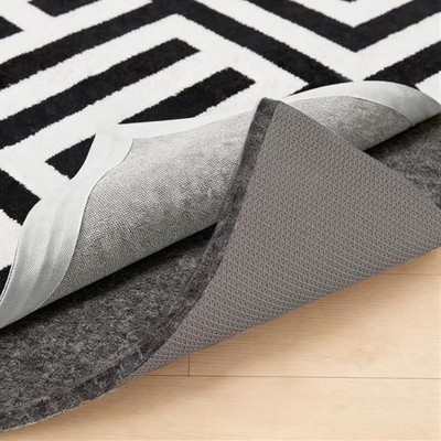Felt and Natural Rubber Stay in 3' x 5' (Rectangular), Grey
