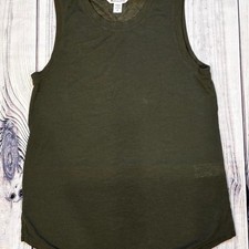 Athleta Sz M Green Workout Tank Top Gym Fitness