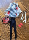 Vintage 1960 Barbie WINTER HOLIDAY #975 clothes Mattel gloves COMPLETE read!