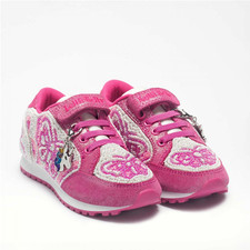 LELLI KELLY PRINCIPESSA LK4810F SNEAKERS BAMBINA CON FARFALLE E PERLINE STRAPPO 