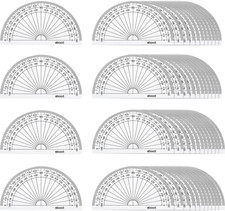 Math Protractor Bulk Set 180 Degree 4 Inch Plastic School Classroom Geometry