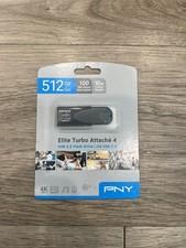 PNY 512GB Elite Turbo Attach 4 USB 3.2 Flash Drive New 
