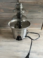 Nostalgia Electrics Chocolate Fountain Machine 3 Tier Stainless Steel Fondue