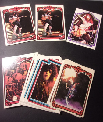 29 Kiss Ace Frehley Paul Stanley Gene Bubble Gum Trading Cards 1978 Vintage