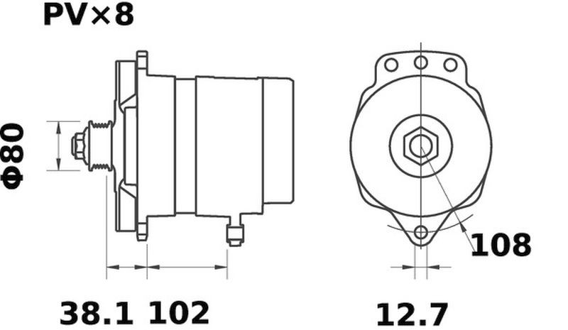 MAHLE Alternator MG 93 48V 180A MG93