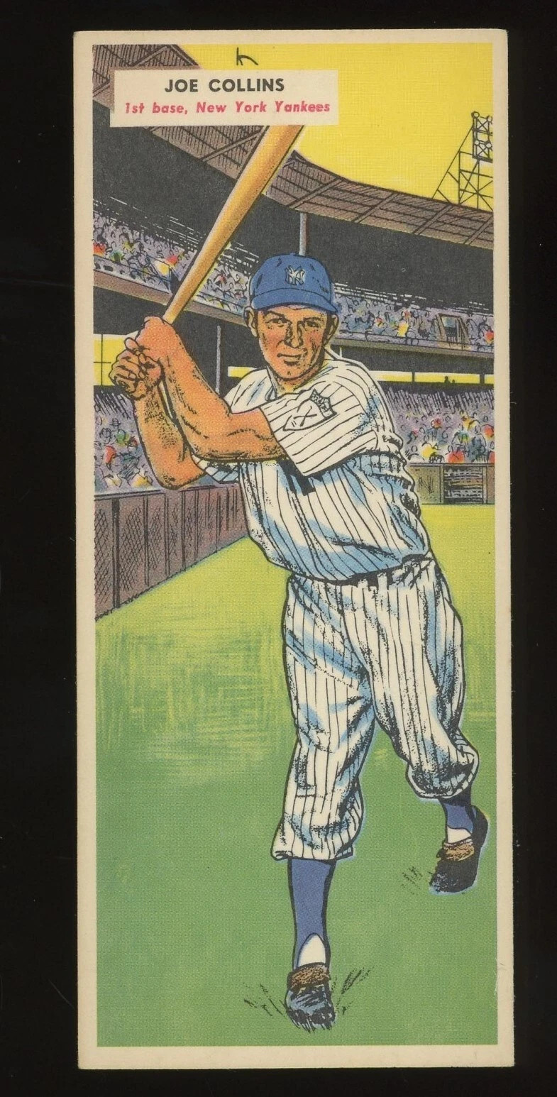 UNFOLDED 1955 TOPPS DOUBLE HEADER #65/66 COLLINS HARSHMAN UNPERFORATED MLB TPHLC