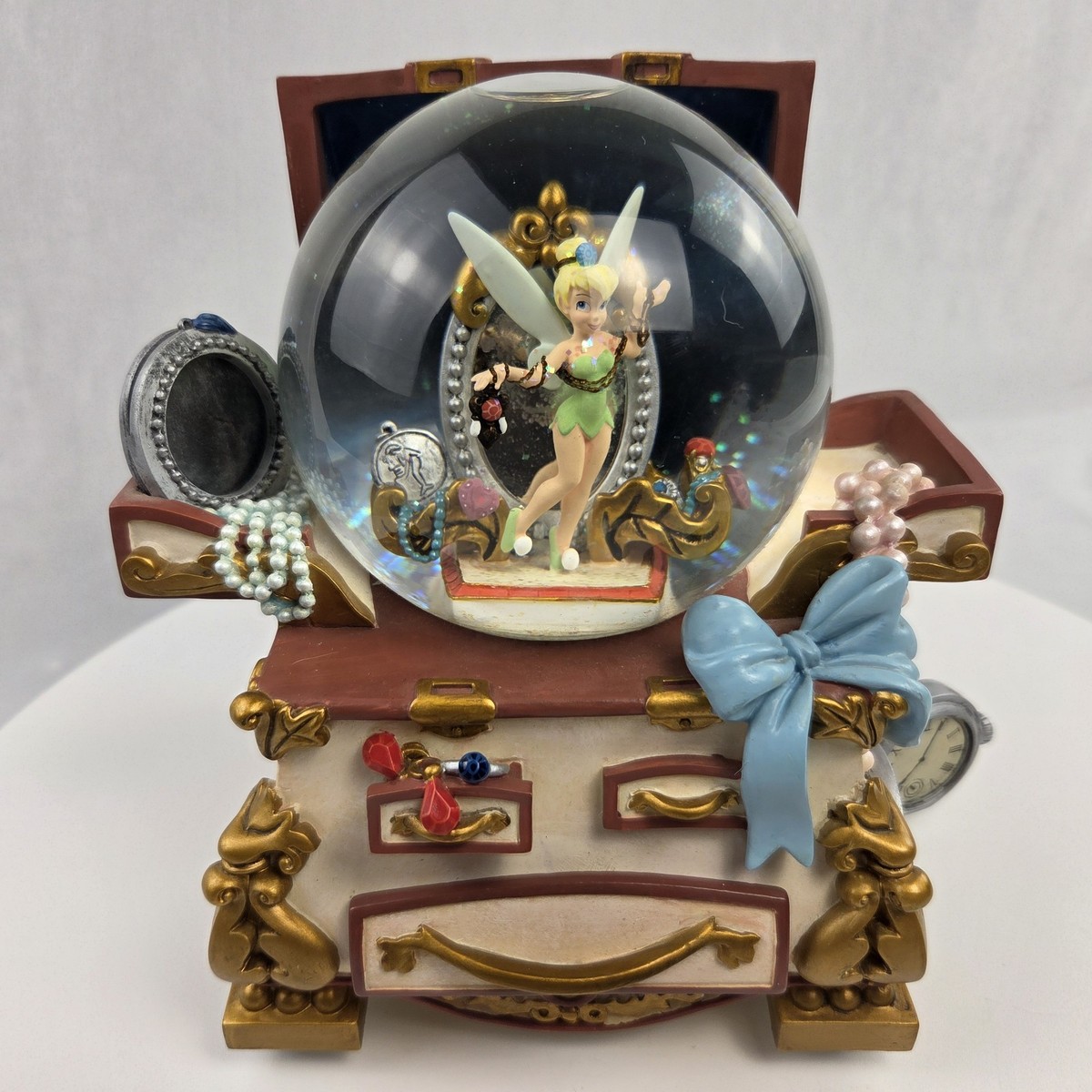 Vintage Disney Peter Pan Tinkerbell Snow Globe Music Box Does Not