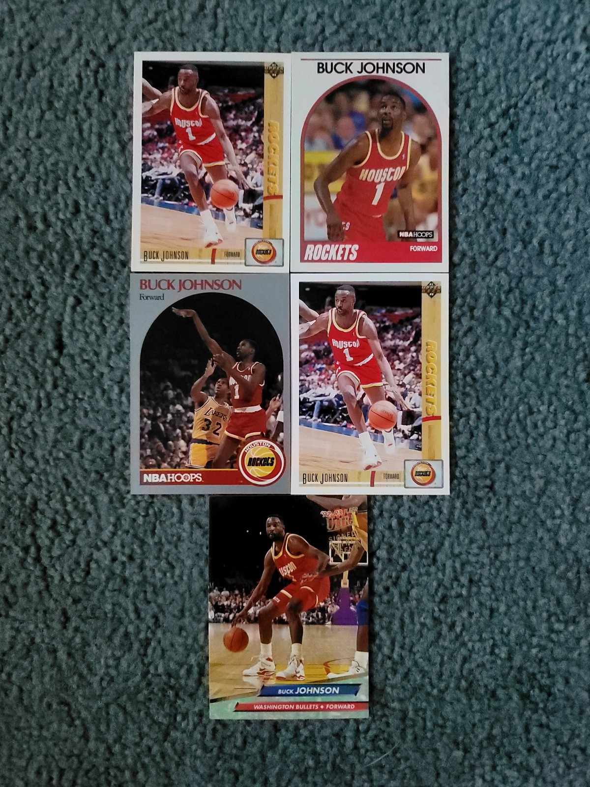 Buck Johnson Basketball Card Mixed Lot of approx 5 cards