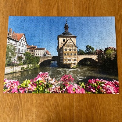 Schmidt Premium Puzzle 1000 Teile  Bamberg, Regnitz und Altes Rathaus , wie Neu