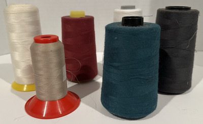 Lot of 6 Used Spools Cones of Thread READ DESCRIPTION