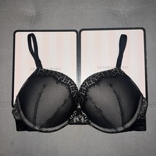 Victoria s Secret 34D Miraculous Plunge Bombshell Add 2 Cups Super Push Up Bra