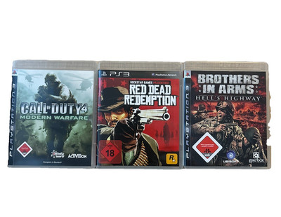 Shooter Bundle COD MW 4 Call of Duty Red Dead Redemption Brothers in Arms PS3