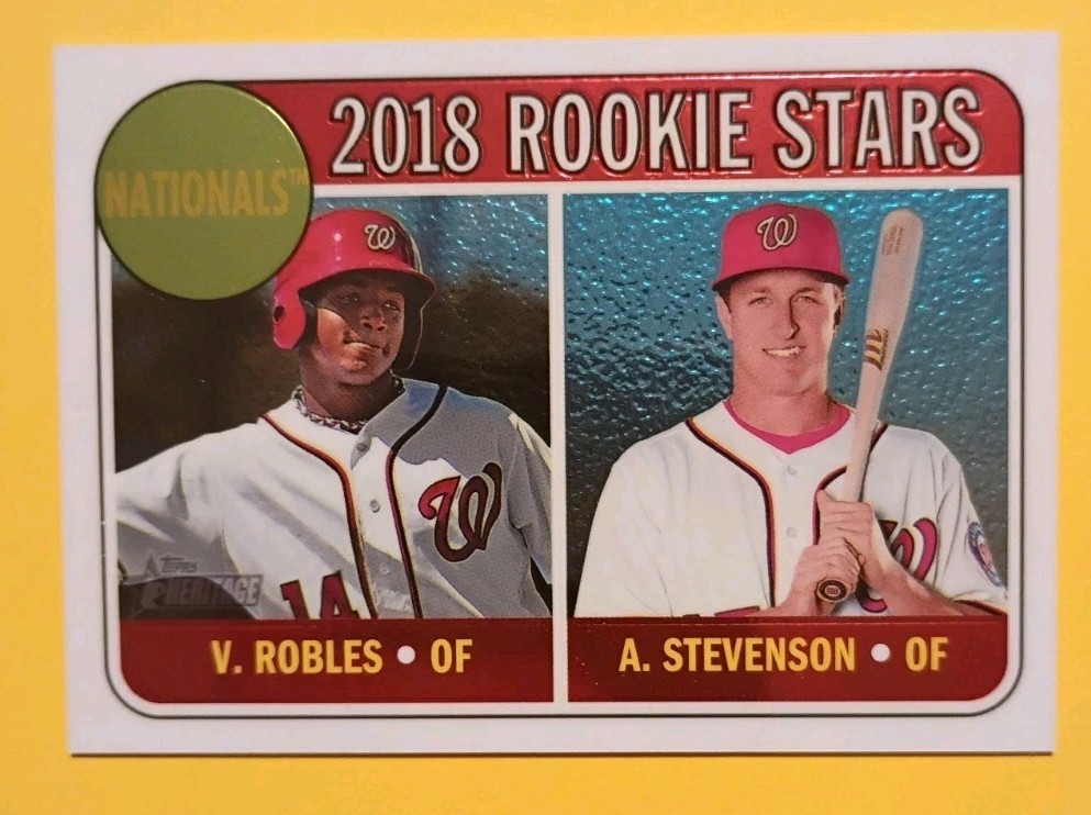2018 Topps Heritage - Rookie Stars Victor Robles, Andrew Stevenson #THC-284 /999