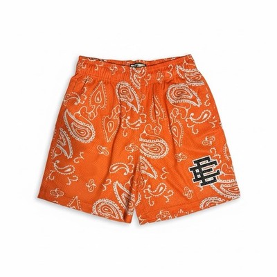 (USED) EricEmanuel Paisley エリック ショーツ パンツ Eric Emanuel EE Basic Short Orange Paisley Print XLarge New In Bag