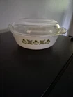 Vintage Anchor Hocking Fire King Casserole Dish W/Lid Meadow Green #433 1 1/2 Qt