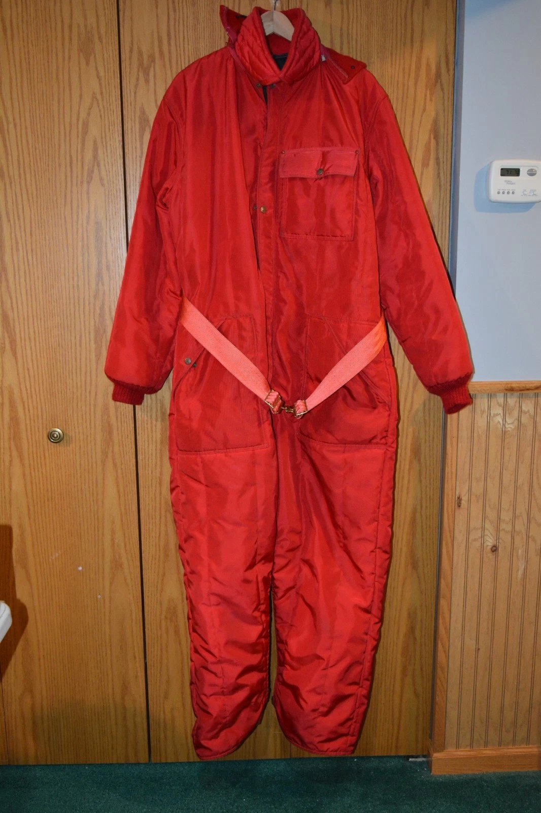Vintage RefrigiWear Garment Red Insulated Overall/Suit XL