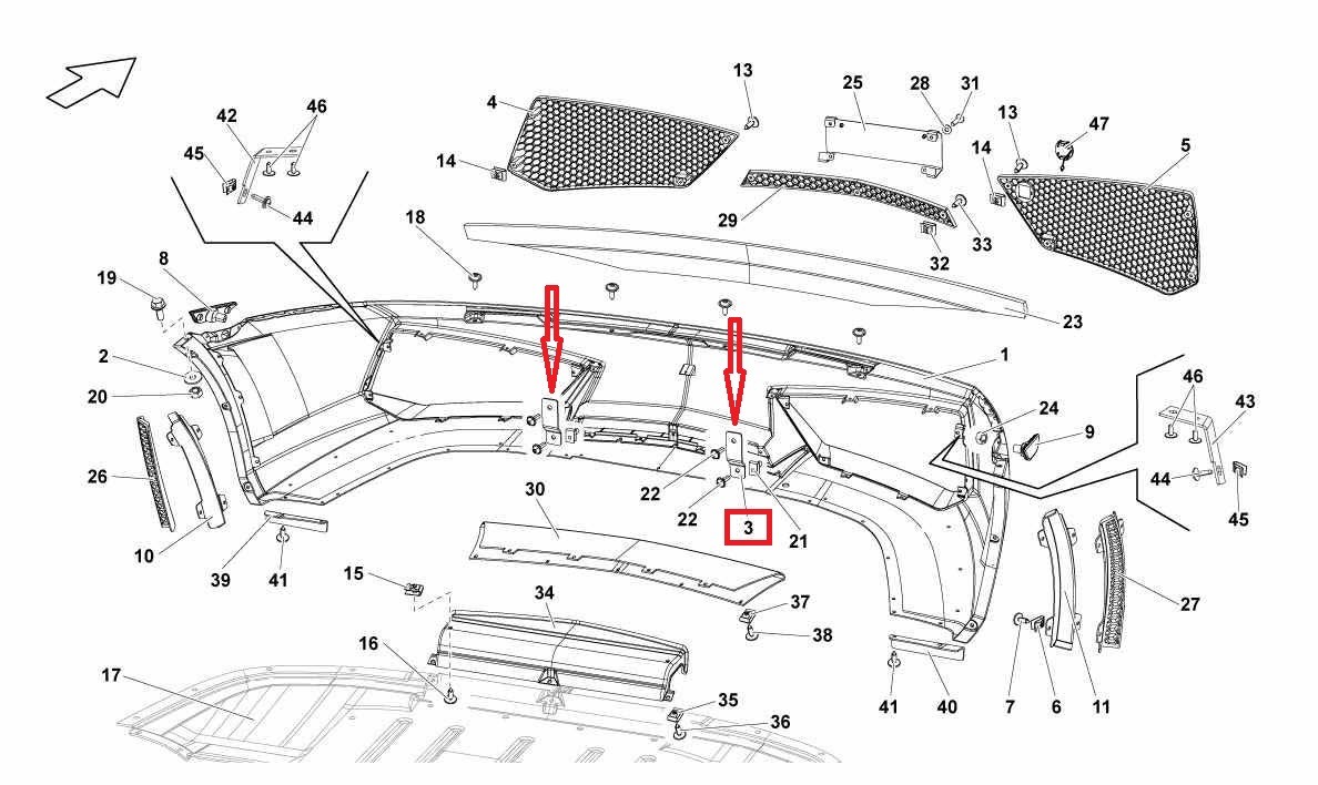 2010-2014 Lamborghini LP560 Gallardo Front Bumper Bracket 400807877A OEM OE