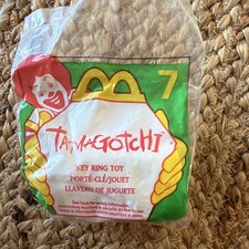 Bandai Tamagotchi Electronic Virtual Pet Key Ring Toy Orange McDonald's 1997