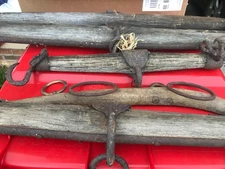 (5) Vintage Antique Primitive Singletree Horse Ox Yoke Harness Hitch