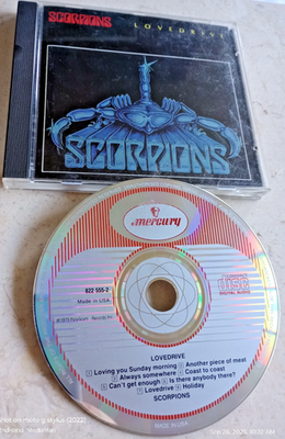 #ad MERCURY SCORPIONS LOVEDRIVE CD 822 555 2 M 1 $17.62