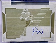 2025 Panini National Treasures Roman Wilson 1/1 Printing Plate On Card Autograph