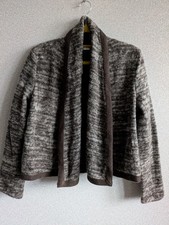 Ladies Minuet Petite Brown open front cardigan size 14 66% Wool