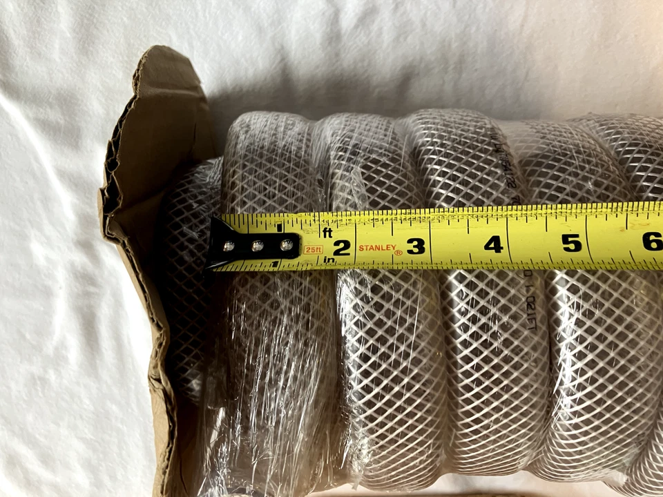 Everbilt T12025006 1 x 1-3/8” x 25’ PVC Vinyl Clear Braided, 25’ Spool - Image 2 of 3