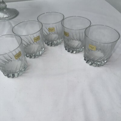 5er Set LUMINARC - Verriere D Arques Whiskybecher Art Deco Stil 