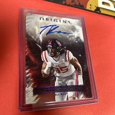 TAVIUS ROBINSON RED ROOKIE AUTO ORIGINS 26/49 SP BALTIMORE RAVENS OLE MISS SSP