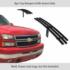 Fits 03-06 Chevy Silverado 1500/2500 Black Air Dam Billet Grille