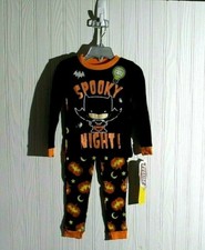 Toddler Boy's Batman Halloween Glow in the Dark Spooky Night Pajama Set 3T NWT