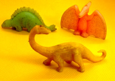 Vintage Dinosaur Prehistoric Lot/3 Some Glow In The Dark Mini Plastic Toys