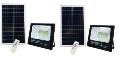 2 X Fari A Led Da 400W SMD Luce Bianca Con Pannello Solare E Sensore