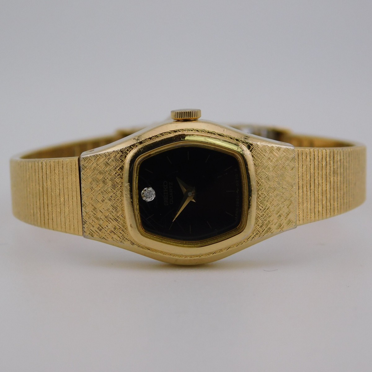 SEIKO 2B20-5059 Diamond Quartz Analog Women's Watch Sz. 5 1/2