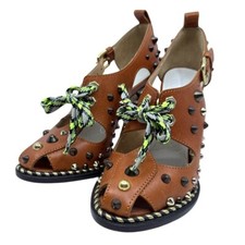 Maison Margiela Margiela Studded Leather Shoes High Heels 37 Brown