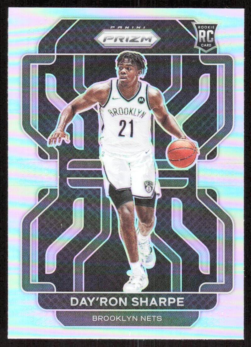 2021-22 9142B Panini Prizm SILVER PRIZM Day'Ron Sharpe Rookie Brooklyn Nets #281