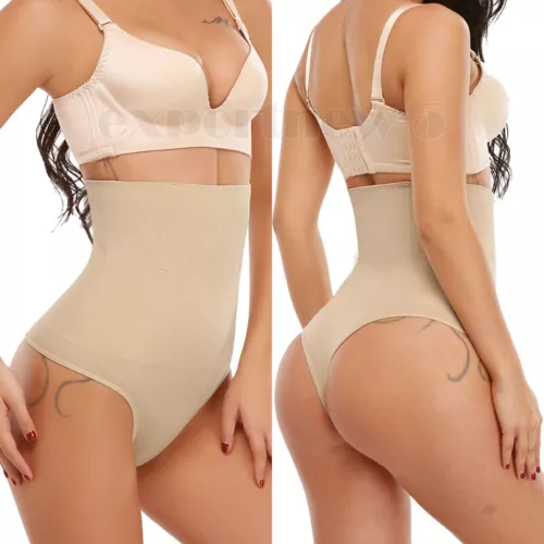 Women's Tummy Control Body Shaper High-Waist Trainer Thong Panty Boned Shapewear - Picture 16 of 33