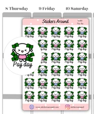 Pay day Planner Stickers, Payday Stickers for Planner, Calendars, Journals M0101
