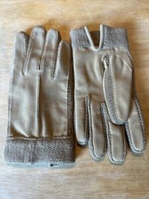 Vintage GENUINE Pile Lining Rayon Cuff Sidewalls LADIES TAN GLOVES Size 7.5-8.5