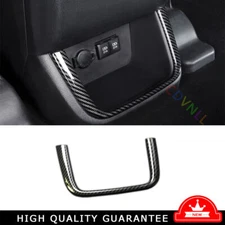 Rear USB Socket Control Frame Trim For Toyota Highlander 2014-2019 Carbon Fiber