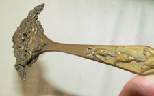 Ornate Victorian Solid Bronze Cherubs Tussie Mussie Tussy Mussy Posy Holder hand